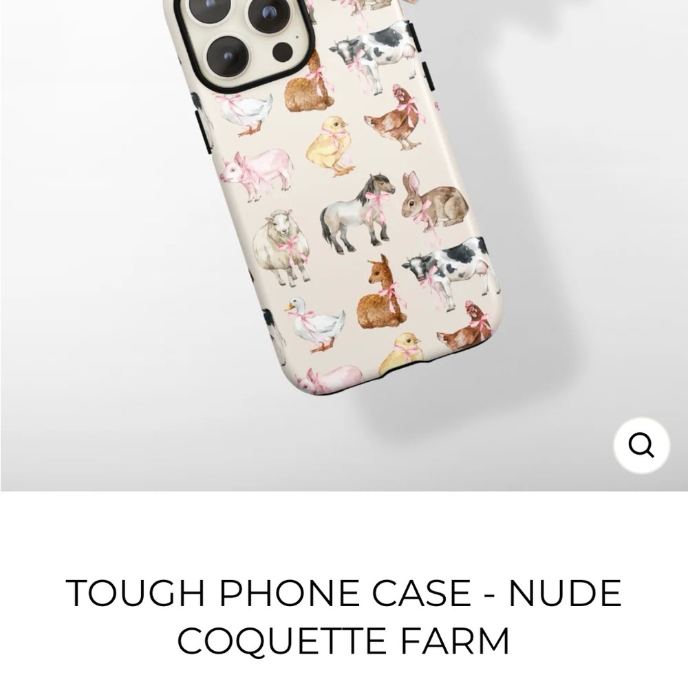 Animal Print Phone Case - Nude